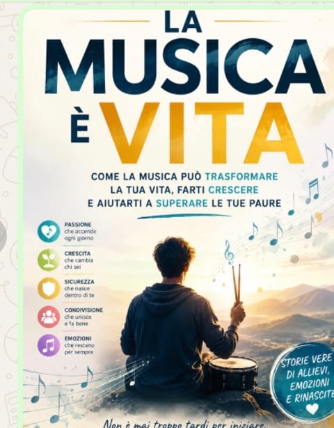 Copertina del libro "La musica è vita" di Filippo Pasta